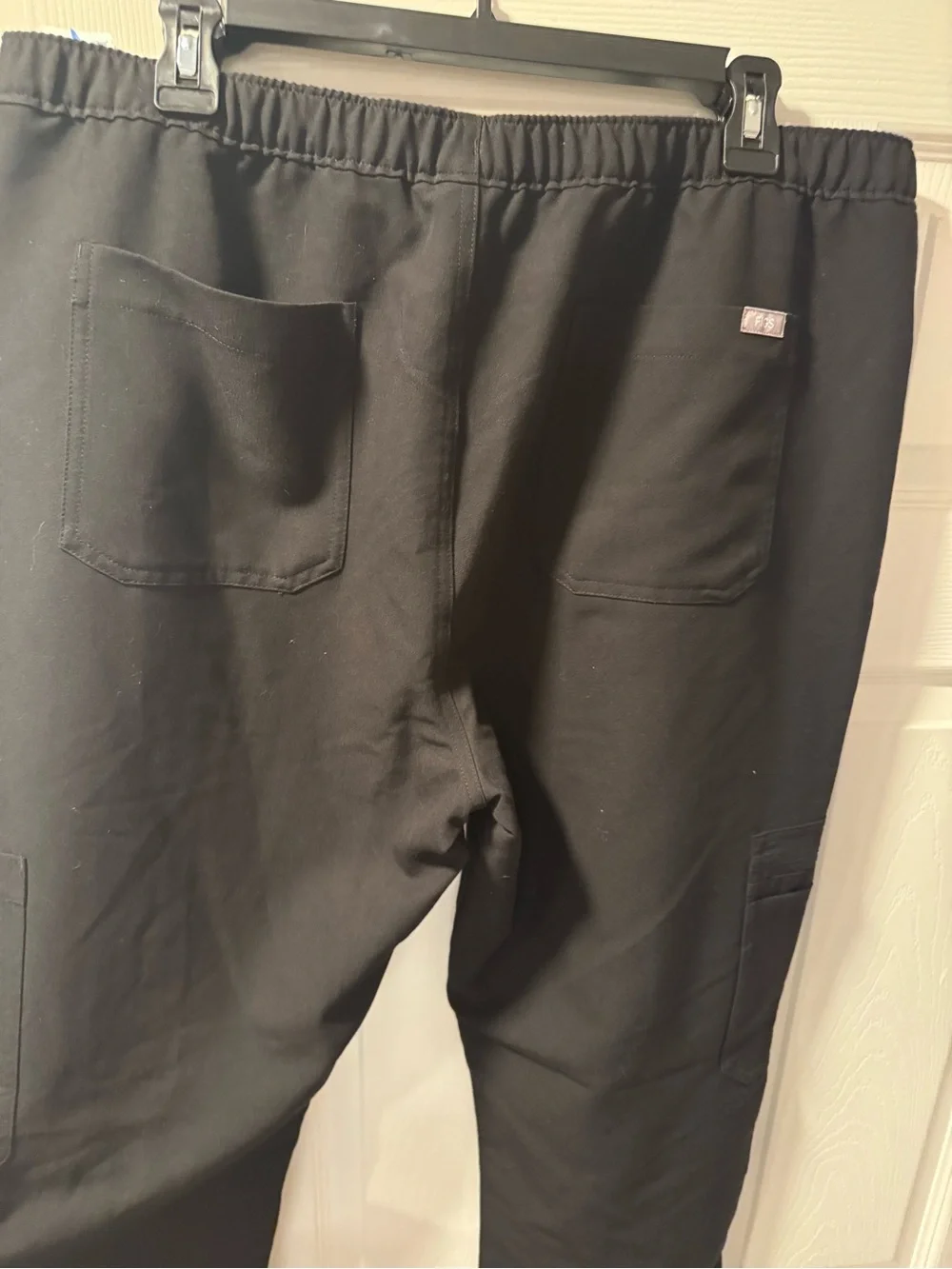 Figs Men's Black Cairo Scrub Pants with Gray Drawstring